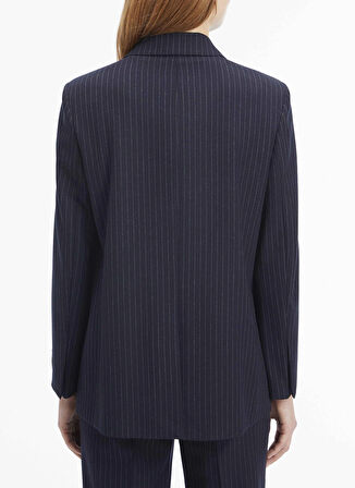 Calvin Klein Lacivert Kadın Blazer PINSTRIPE SLIM BLAZER