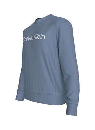 Calvin Klein Kapüşon Yaka Mavi Erkek Sweatshırt K10K112956DYT