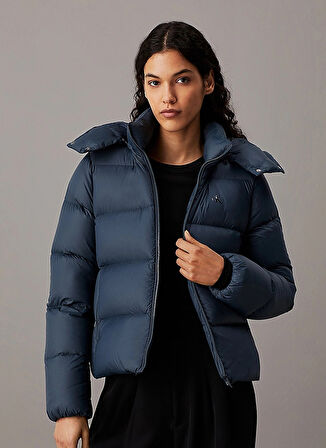 Calvin Klein Jeans Lacivert Kadın Şişme Mont MW DOWN SHORT PUFFER