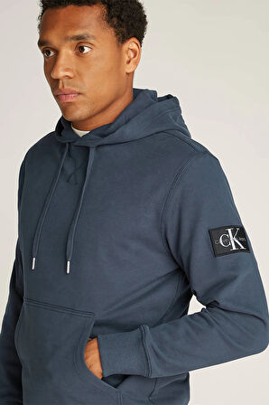 Calvin Klein BADGE HOODIE Erkek MAVİ Sweatshirt J30J323430-PPK