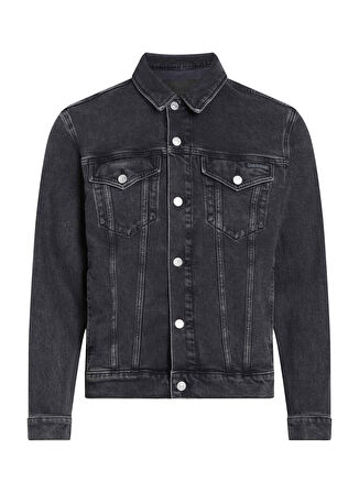 SLIM DENIM JACKET Renksiz Erkek Ceket Slim Fit Düz Denim Ceket J30J3268381BY