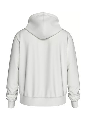 Kadın MONOLOGO REGULAR HOODIE Sweatshirt - Beyaz | S