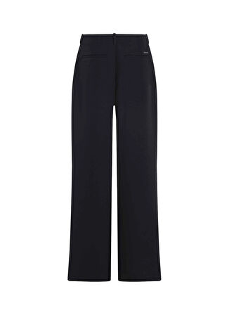 Calvin Klein Jeans Yüksek Bel Standart Siyah Kadın Pantolon STRETCH CREPE STRAIGHT PANT