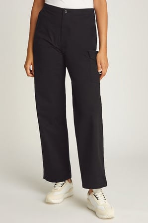 Kadın Brushed Casual Pantolon - Siyah | 26