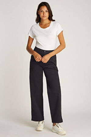 Kadın Brushed Casual Pantolon - Siyah | 30