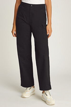 Kadın Brushed Casual Pantolon - Siyah | 30