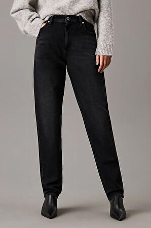 Kadın MOM Jeans Pantolon - Siyah  | 26/28
