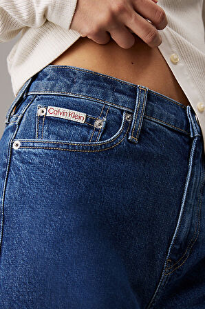 Kadın MOM Jeans Pantolon  - Mavi | 28/30