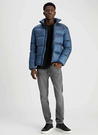 TWO TONE PUFFER JACKE Lacivert Erkek Mont J30J326097CDO