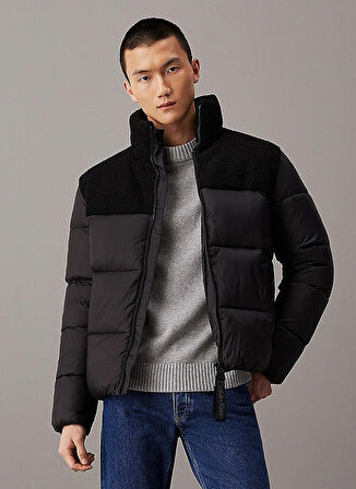 Calvin Klein Jeans Siyah Erkek Mont J30J326091BEH SHERPA PUFFER JACKET