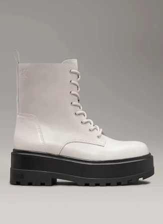 Calvin Klein Deri Bej Kadın Bot YW0YW01535ACF