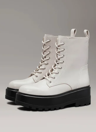 Calvin Klein Deri Bej Kadın Bot YW0YW01535ACF