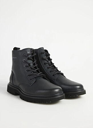 Calvin Klein Deri Siyah Erkek Bot EVA MID LACEUP BOOT LTH