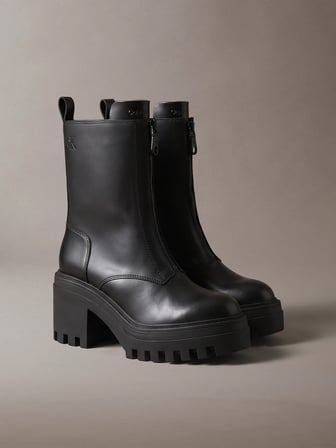 CALVIN KLEIN Kadın Marka Logolu Günlük Kullanıma Uygun Siyah Bot & Bootie YW0YW01541 0GJ