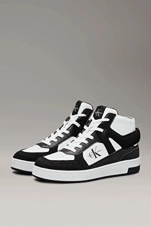CK Jeans BASKET CUPSOLE MID ML MIX Kadın Siyah Sneaker YW0YW01578-0GM