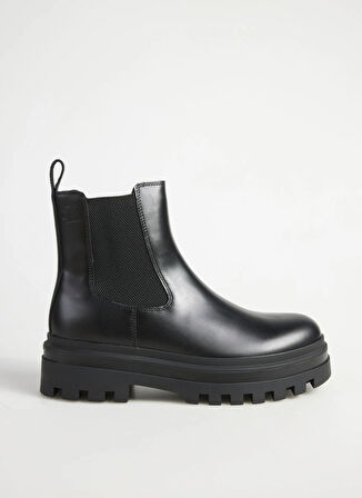 Calvin Klein Deri Siyah Erkek Bot LUGGED CHELSEA BOOT LTH