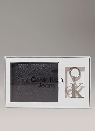 Calvin Klein Siyah Erkek Cüzdan-Anahtarlık Tk GIFT BIFOLD W/COIN & KEY FOB