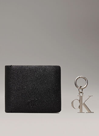 Calvin Klein Siyah Erkek Cüzdan-Anahtarlık Tk GIFT BIFOLD W/COIN & KEY FOB