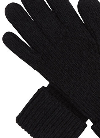 Calvin Klein Siyah Kadın Eldiven CASHMERE CHUNKY OPEN RIB GLOVES