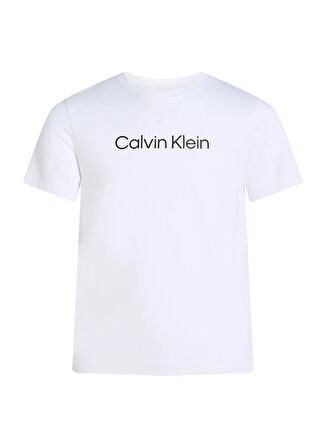 Calvin Klein Baskılı Beyaz Erkek Çocuk T-Shirt IU0IU00682YAF