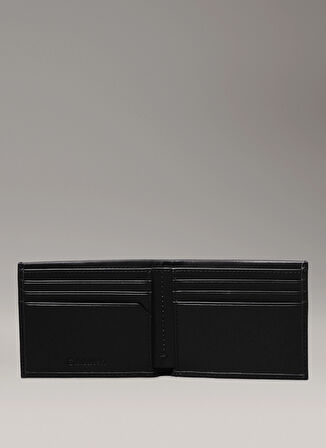 Calvin Klein Siyah Erkek Cüzdan METAL CK BIFOLD 6CC W/BILL