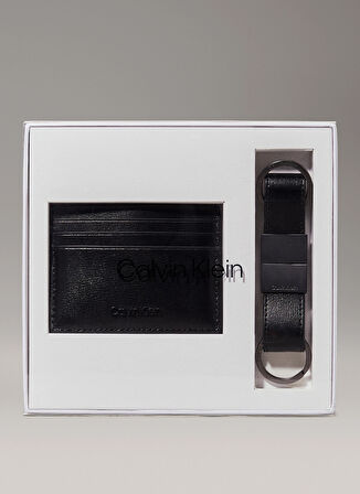 Calvin Klein Siyah Erkek Cüzdan-Anahtarlık Tk GS CCHOLDER 6CC + KEYFOB