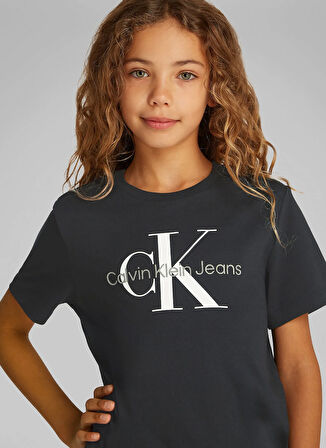 Calvin Klein Baskılı Siyah Erkek Çocuk T-Shirt IU0IU00676BEH