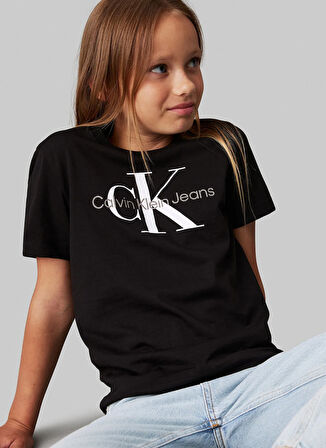 Calvin Klein Baskılı Siyah Erkek Çocuk T-Shirt IU0IU00676BEH