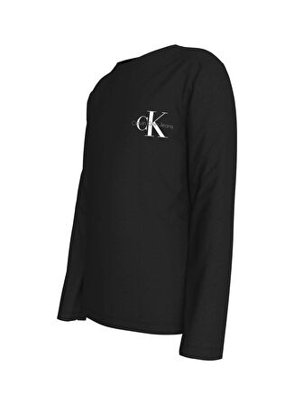 Calvin Klein Baskılı Siyah Erkek Çocuk T-Shirt IU0IU00677BEH