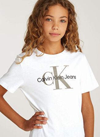 Calvin Klein Beyaz Erkek Çocuk T-Shirt