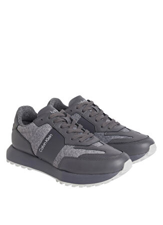 Calvin Klein Gri Erkek Sneaker LOW TOP LACE UP WOOL