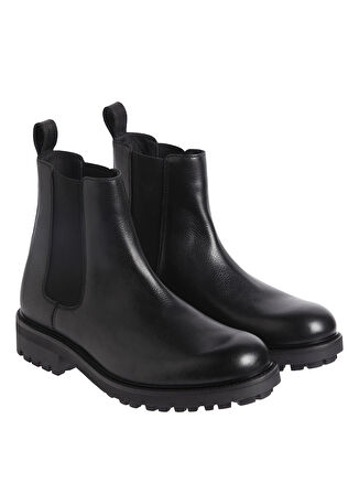 Calvin Klein Deri Siyah Erkek Bot CHELSEA BOOT PB