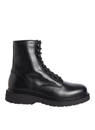 Calvin Klein Deri Siyah Erkek Bot LACE UP BOOT W/ ZIP LTH