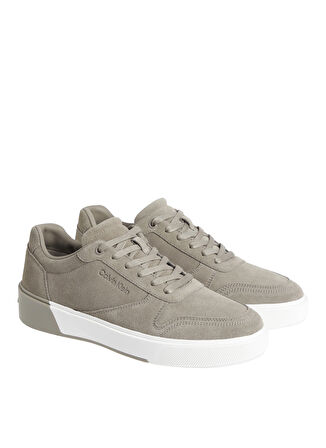 Calvin Klein Gri Erkek Sneaker LOW TOP LACE UP BSKT SUE