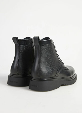 Calvin Klein Deri Siyah Erkek Bot LACE UP BOOT W/ ZIP MONO