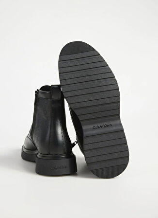 Calvin Klein Deri Siyah Erkek Bot LACE UP BOOT W/ ZIP MONO