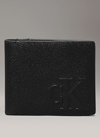 Calvin Klein Siyah Erkek Cüzdan LOGO EMBOSS BIFOLD W/COIN