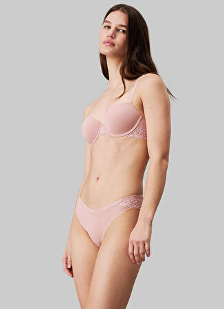 Calvin Klein Toz Pembe Balenli Sütyen 000QF7577E CK WOMEN