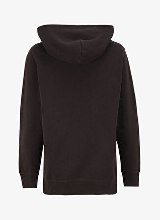 Calvin Klein Kapüşon Yaka Baskılı Siyah Kadın Sweatshırt CK EMB GRAPHIC RELAXED HOODIE