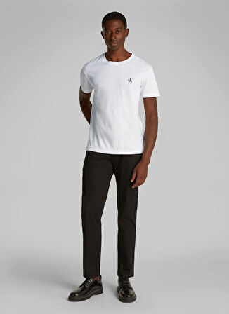 Calvin Klein Jeans Beyaz Erkek T-Shirt J30J3201990K4 2 PACK MONOLOGO