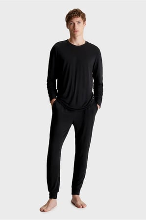 L/S SWEATSHIRT, P7A Erkek Siyah Sweatshirt