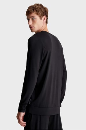 L/S SWEATSHIRT, P7A Erkek Siyah Sweatshirt