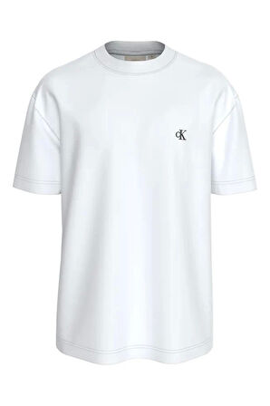 Calvin Klein Erkek Heavy Regular Fit Beyaz T-Shirt