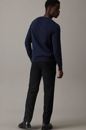 Erkek Regular Fit Bisiklet Yaka Supima Pamuklu Triko Kazak - Lacivert | Xl