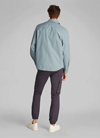Calvin Klein Jeans Relaxed Açık Gri Erkek Gömlek J30J326721PC2 COTTON POPLIN RELAXED
