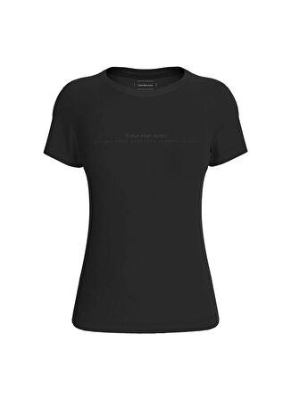 Calvin Klein Jeans Bisiklet Yaka Düz Siyah Kadın T-Shirt J20J224990BEH