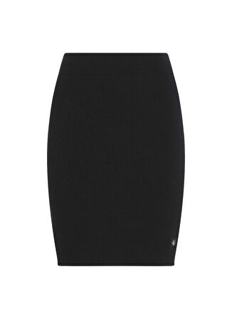 Calvin Klein Jeans Yüksek Bel Siyah Kadın Düz Midi Etek J20J224865BEH