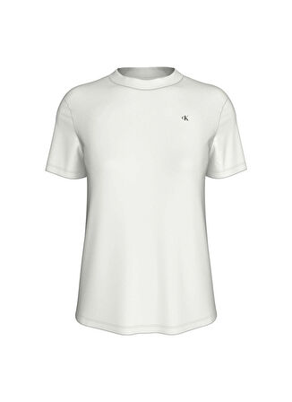 Calvin Klein Jeans Bisiklet Yaka Düz Beyaz Kadın T-Shirt J20J224986YAF