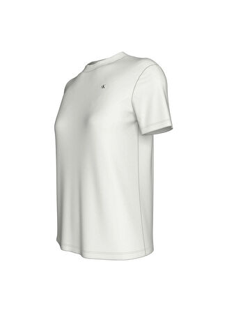Calvin Klein Jeans Bisiklet Yaka Düz Beyaz Kadın T-Shirt J20J224986YAF