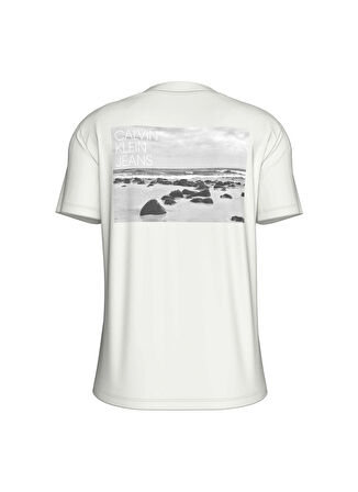 Calvin Klein Jeans Bisiklet Yaka Düz Beyaz Kadın T-Shirt J20J224986YAF
